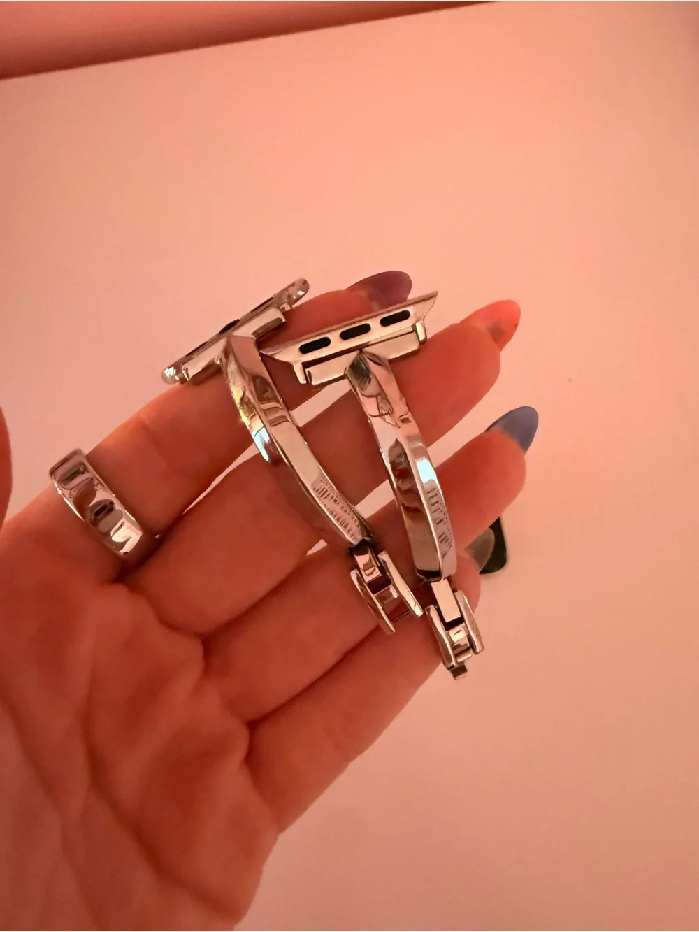 Silver Smartwatch Case and Stainless Connectors - Silver
